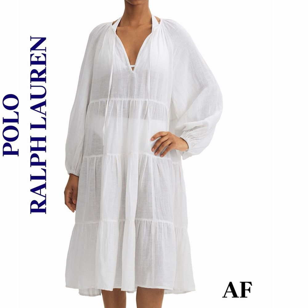 Ralph Lauren White Swim Cover-Up Dress